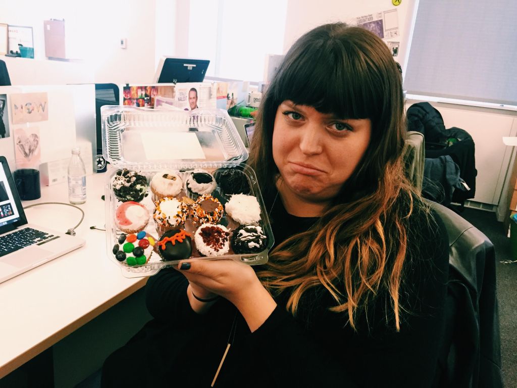 Someone brought these in for my department. I held them this close to my face and didn't eat one. I am sad.